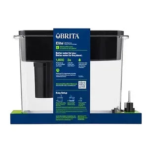 Brita UltraMax 27-Cup Filtered Water Dispenser with 2 Elite Filters - Black