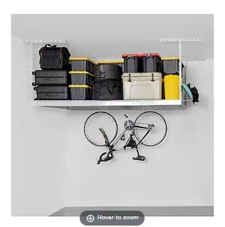 SafeRacks 4' x 8' Overhead Storage Rack - White