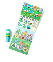 Melissa & Doug reusable sticker set sheet with zoo animal illustrations, 24 pages