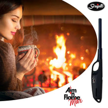Black multi-purpose lighter with Aim’n Flame flame nozzle attachment