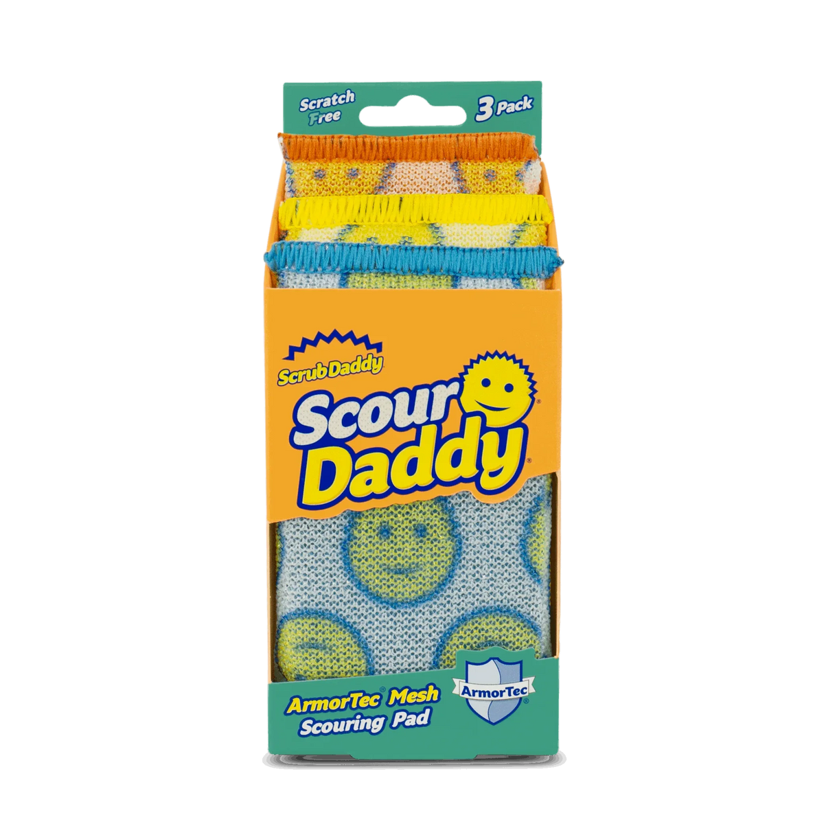 Scrub Daddy Scour Daddy Non-Scratch Scour Pads, 3 Count - USA MEGA SHOP