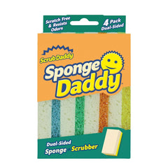Scrub Daddy Sponge Daddy Non-Scratch Sponges, 4 Count