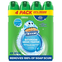 Scrubbing Bubbles bathroom cleaner, Rainshower scent, 4-pack (4x25 oz)