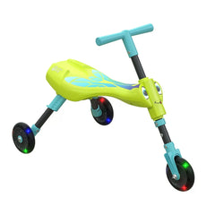 Scuttlebug Foldable 3 Wheel Trike with LED Light, Yellow - USA MEGA SHOP