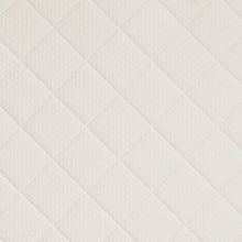 White quilted mattress pad fabric with diamond stitch pattern