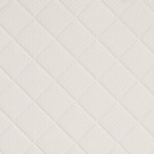 White quilted mattress pad fabric with stitched diamond pattern