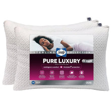 White luxury pillow 2-pack with quilted diamond pattern and stitched border