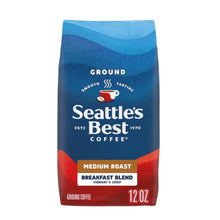 Seattle’s Best ground coffee bag, medium roast breakfast blend, 12 oz