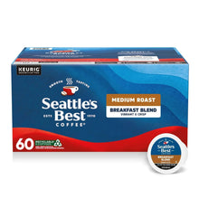 Seattle’s Best Coffee medium roast breakfast blend 60-count K-Cup pods box