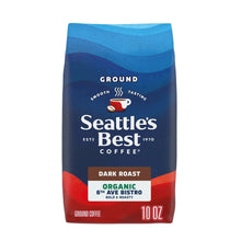Seattle’s Best Coffee ground coffee bag, dark roast organic 10 oz
