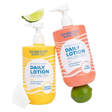 Seaweed Bath Co. Daily Lotion emulsion corps pair with lime papaya and creamy coconut