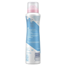 Aluminum-free dry spray deodorant back label with barcode and details