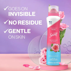 Secret Dry Spray Women's Antiperspirant Deodorant, Vanilla, Wild Rose & Waterlily, 4.1 oz., 3 pk. - USA MEGA SHOP