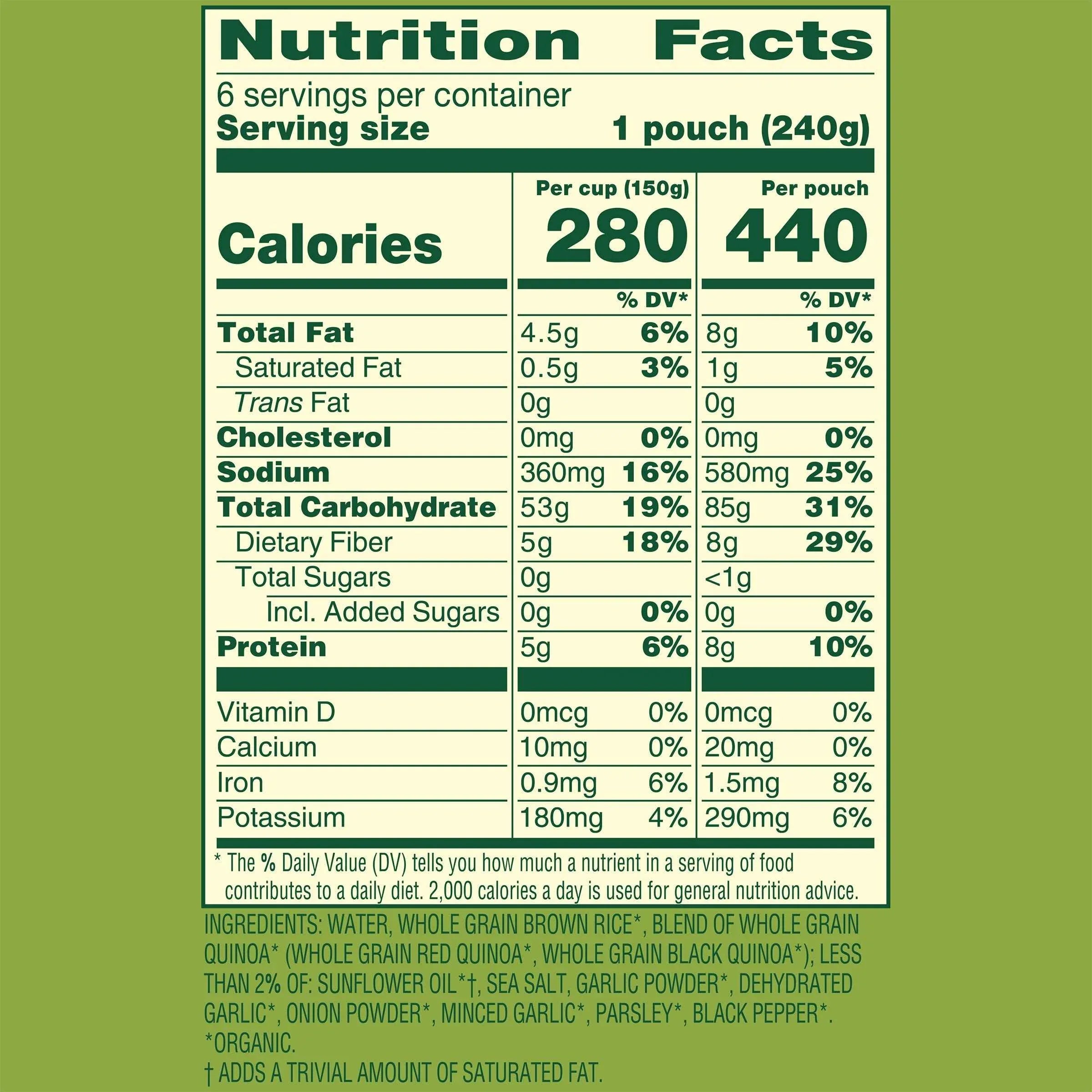 Seeds of Change, Organic Quinoa and Brown Rice with Garlic, 8.5 oz Pouch, 6-Count - USA MEGA SHOP
