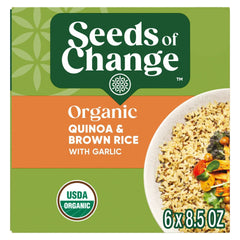 Seeds of Change, Organic Quinoa and Brown Rice with Garlic, 8.5 oz Pouch, 6-Count