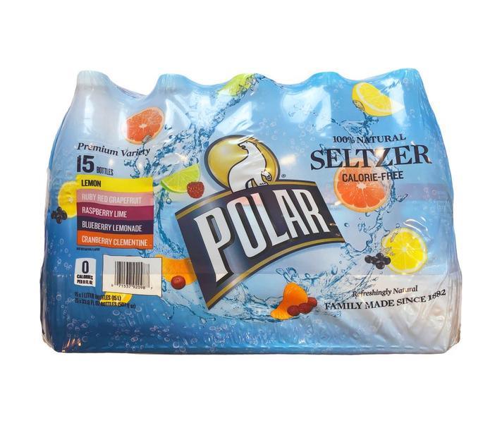 Polar Seltzer Water Variety Pack, 1L , 15 pack