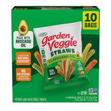 Garden Veggie Straws snack bag multipack, avocado oil and sea salt, 10 count