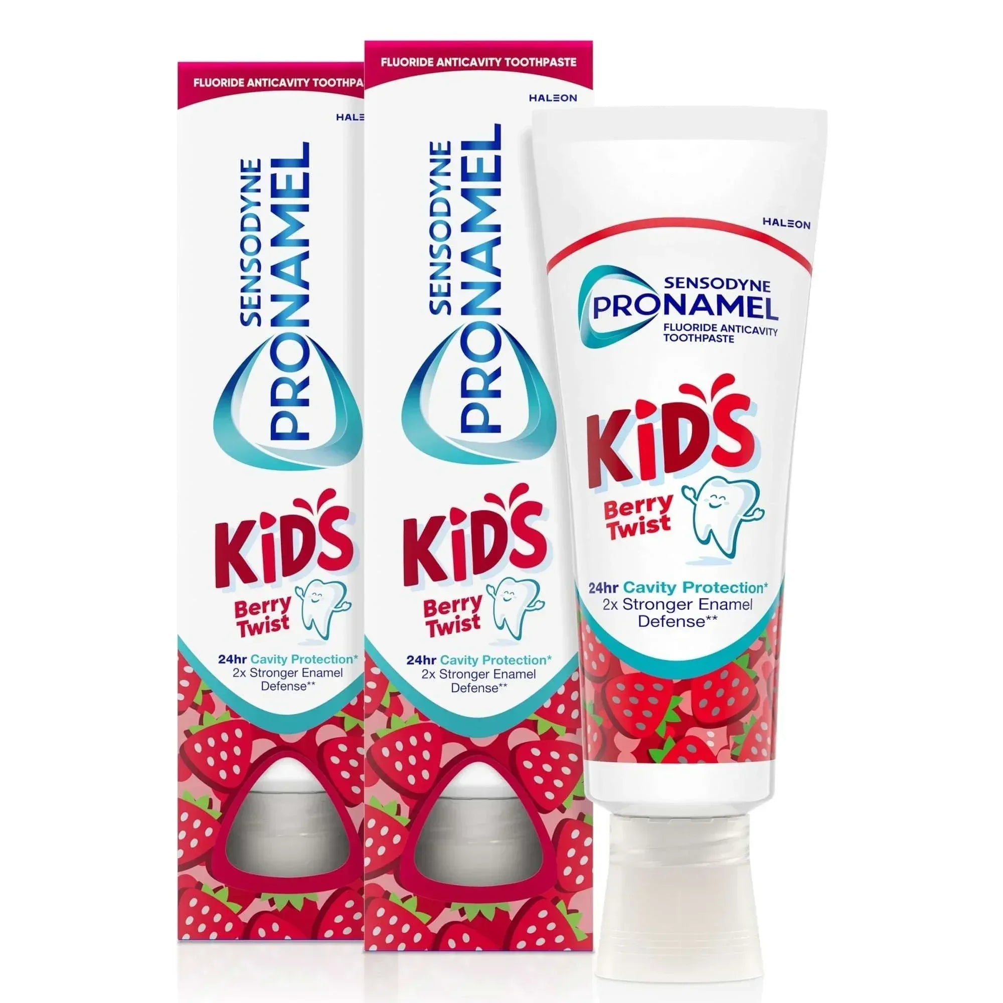 Sensodyne Pronamel Kids Toothpaste, Fluoride Anticavity Toothpaste, Cavity and Enamel Protection, for Ages 2+, Berry Twist Flavored, 4 Oz