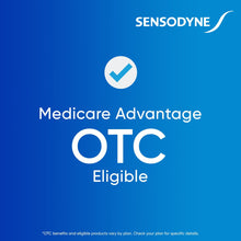 Sensodyne Medicare Advantage OTC eligibility panel with checkmark and coverage text