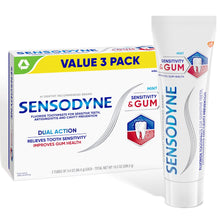 Sensodyne Sensitivity and Gum toothpaste value 3-pack with tube, mint