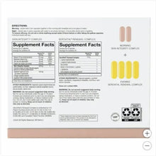 SeroVital Skin Revive dietary supplement box, back panel with directions and supplement facts