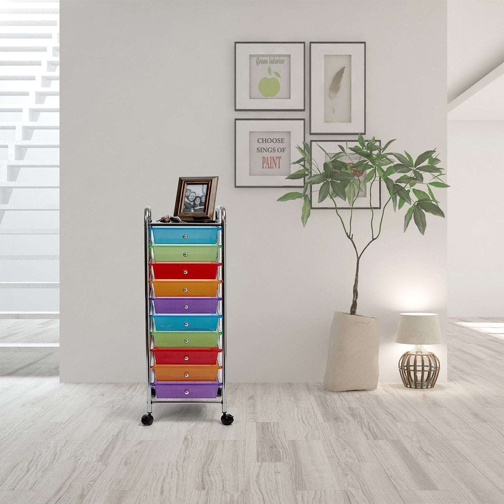 Seville Classics 10 Drawer Cart