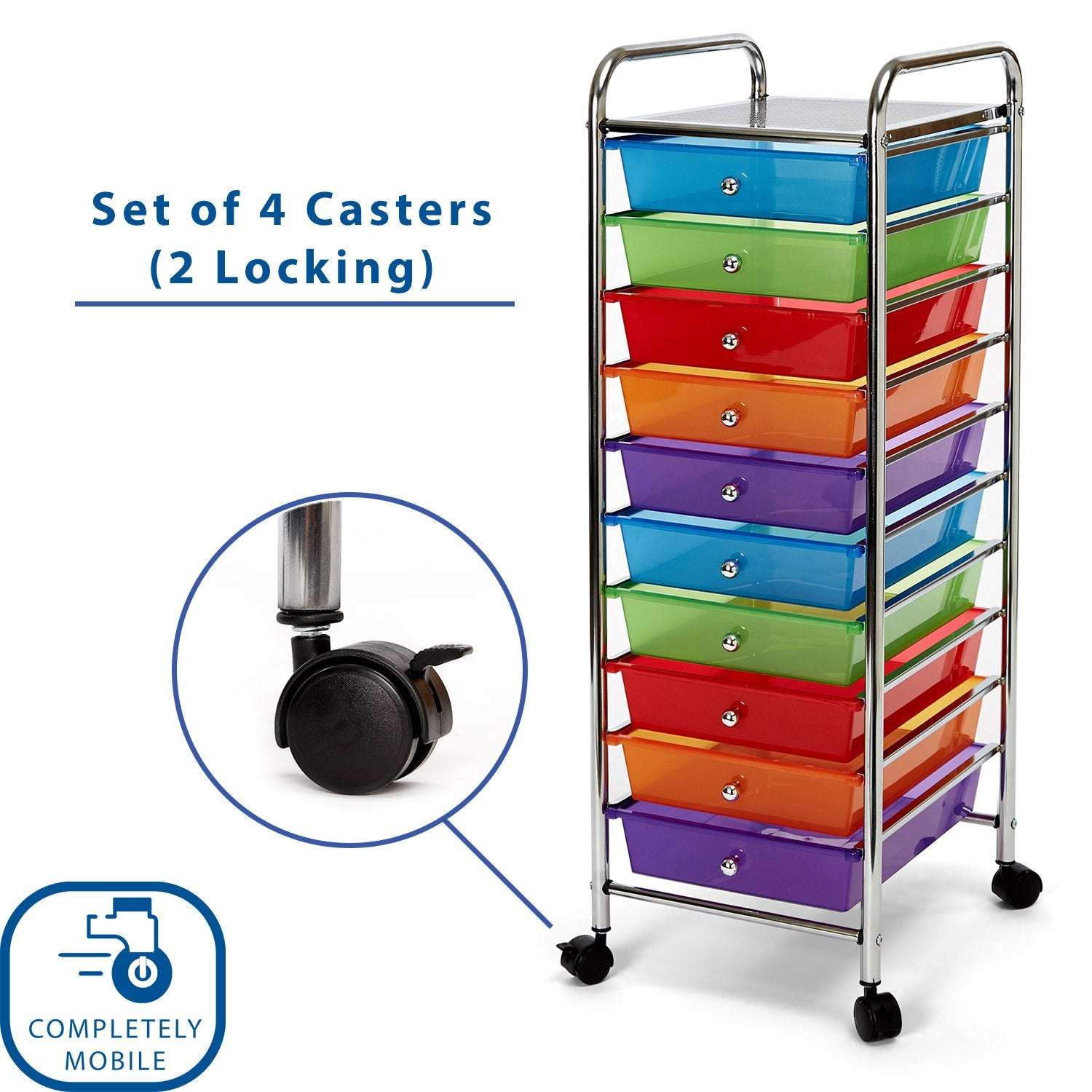 Seville Classics 10 Drawer Cart