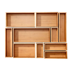 Seville Classics 10-piece Bamboo Storage Box Organizer Set - USA MEGA SHOP