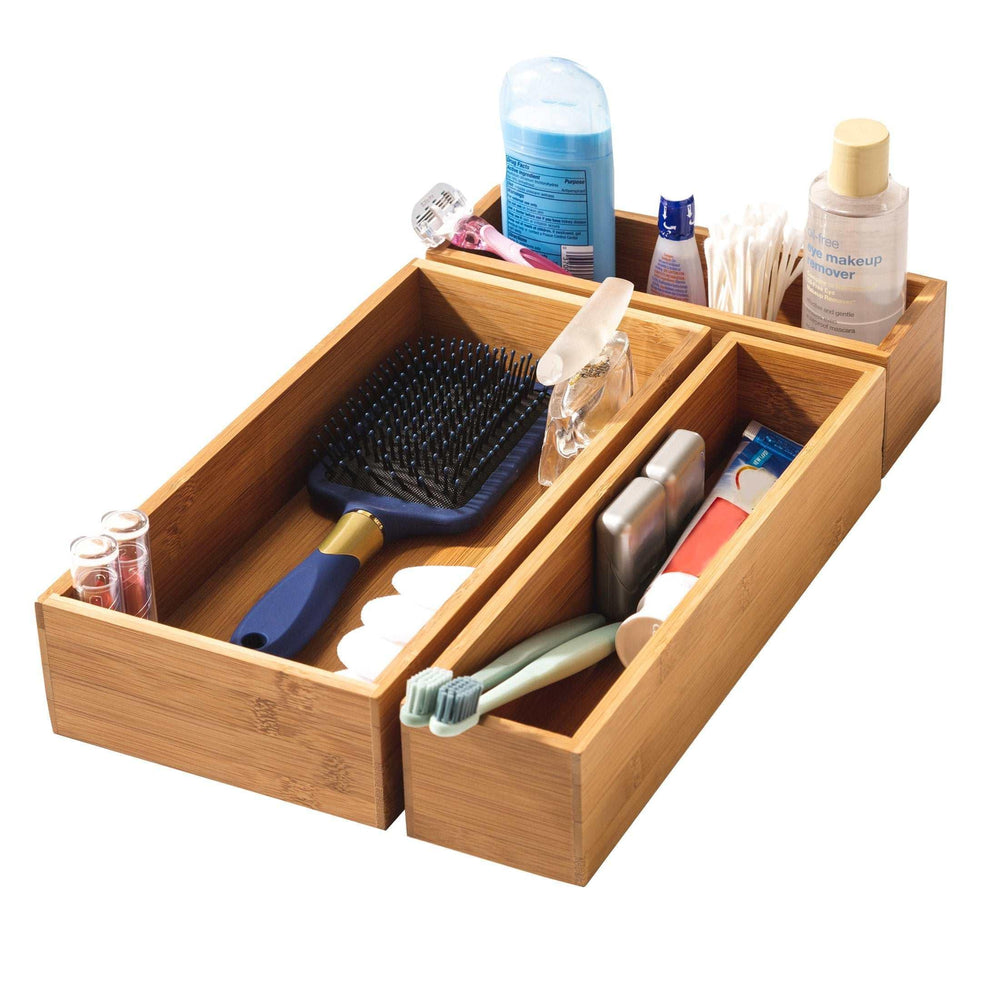 Seville Classics 10-piece Bamboo Storage Box Organizer Set - USA MEGA SHOP