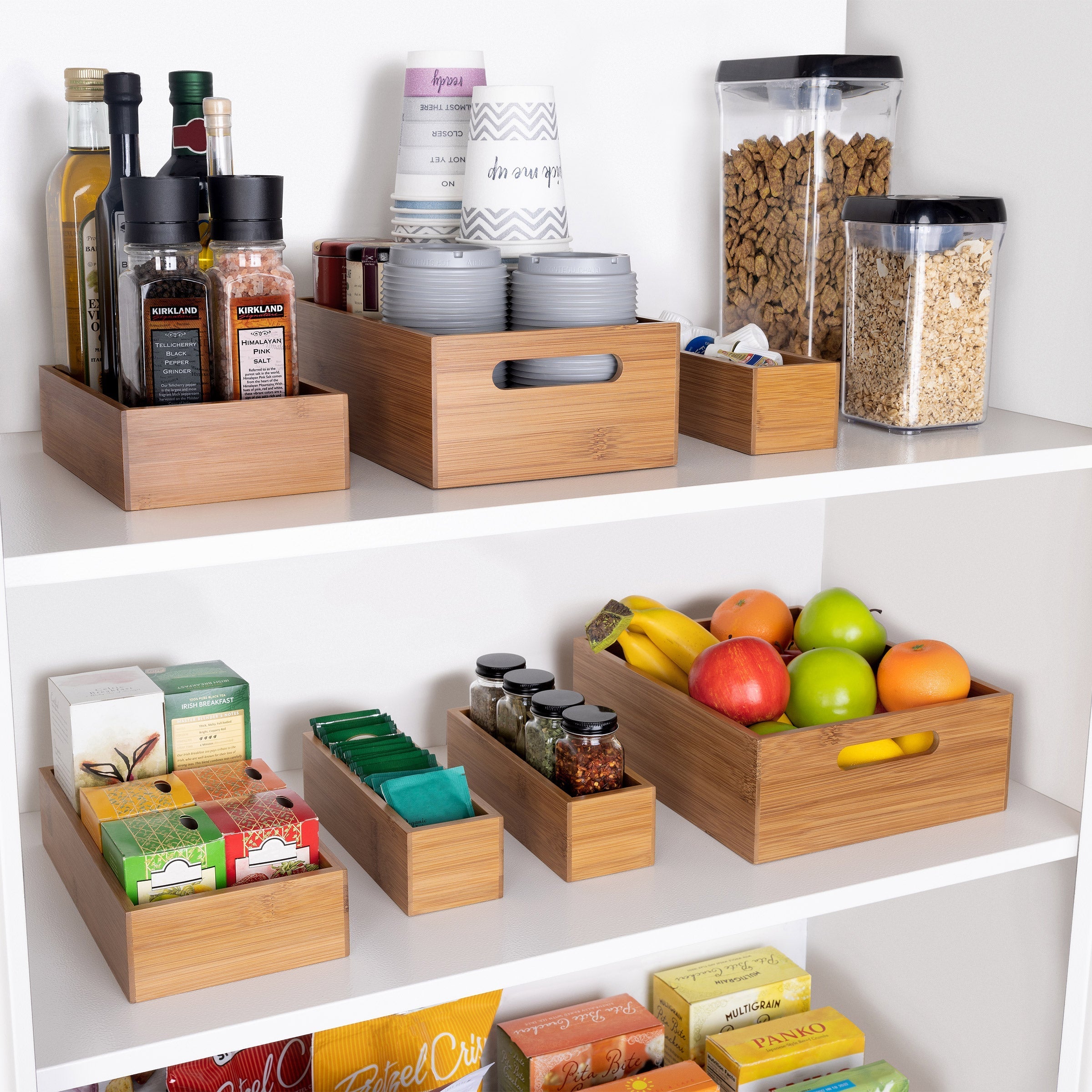 Seville Classics 9-piece Bamboo Organizer Starter Set