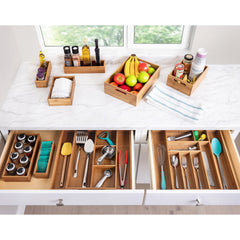 Seville Classics 9-piece Bamboo Organizer Starter Set