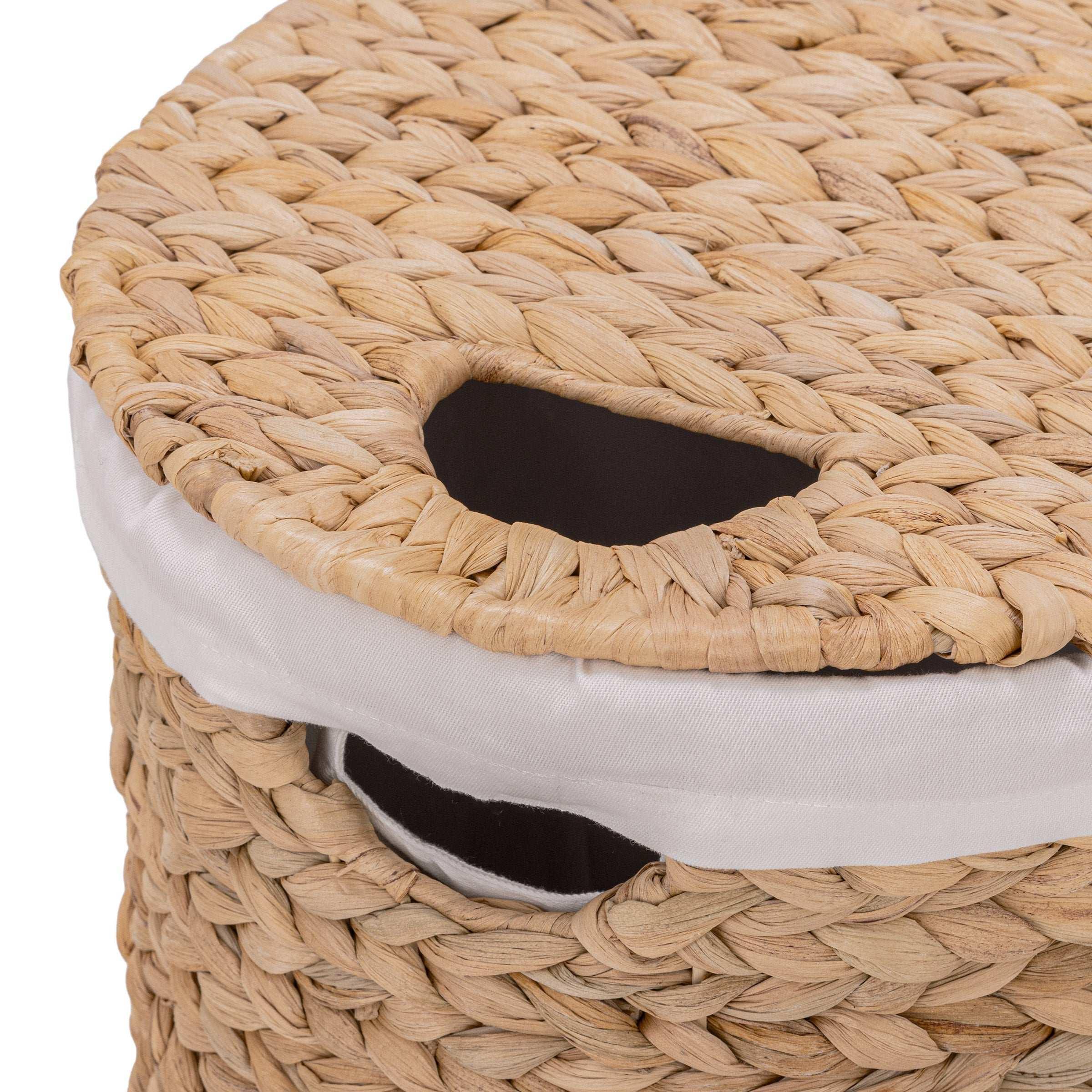 Seville Handwoven Water Hyacinth Laundry Hamper