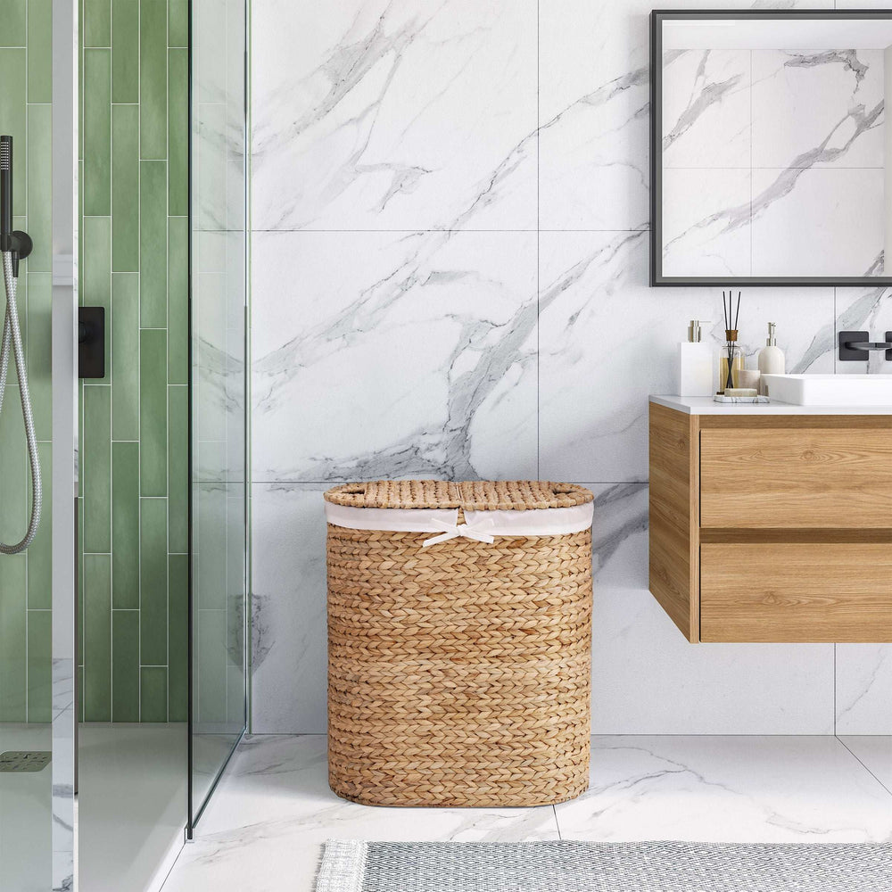 Seville Handwoven Water Hyacinth Laundry Hamper