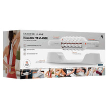 Sharper Image Rolling Massager retail box with device photo and feature icons