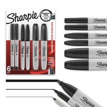 Sharpie permanent marker variety pack with black multi-tip markers in retail box