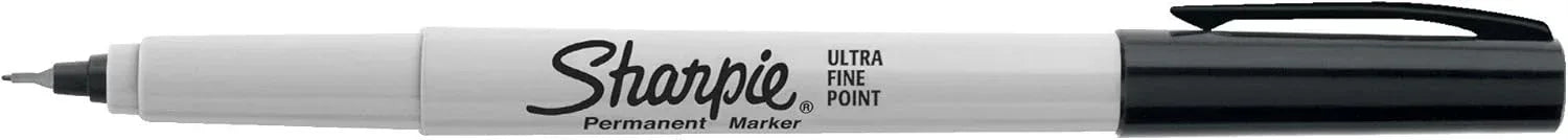 Sharpie Permanent Fine Tip Markers, Black, 24 Count