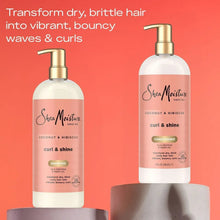 Shea Moisture curl & shine conditioner bottles with gold pump