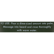 Shea Moisture Men Beard Wash use directions on back of dark green tube