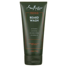 Shea Moisture Men Beard Wash tube, dark green, front label with Beard Wash text