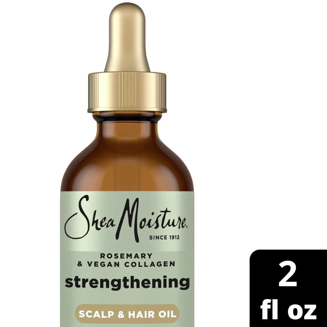 SheaMoisture Strengthening Scalp Oil & Hair Oil Rosemary & Vegan Collagen, 2 oz - USA MEGA SHOP