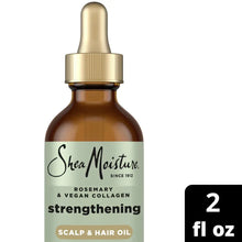 SheaMoisture rosemary vegan collagen scalp & hair oil bottle, 2 fl oz