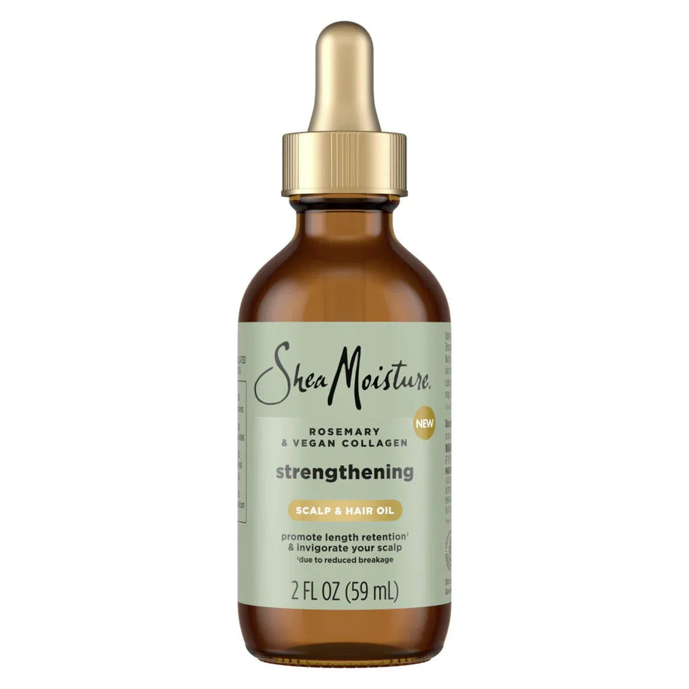 SheaMoisture Strengthening Scalp Oil & Hair Oil Rosemary & Vegan Collagen, 2 oz - USA MEGA SHOP