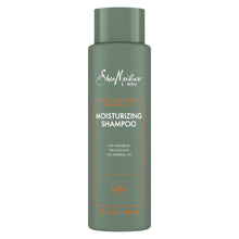 SheaMoisture men moisturizing shampoo bottle, dark green, upright