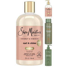 SheaMoisture coconut & hibiscus curl & shine shampoo bottle with pump