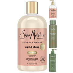 SheaMoisture Women's & Men's Shampoo & Conditioner Hair Care Bundle, 4 Count