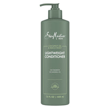 SheaMoisture men lightweight conditioner bottle, dark green, pump dispenser