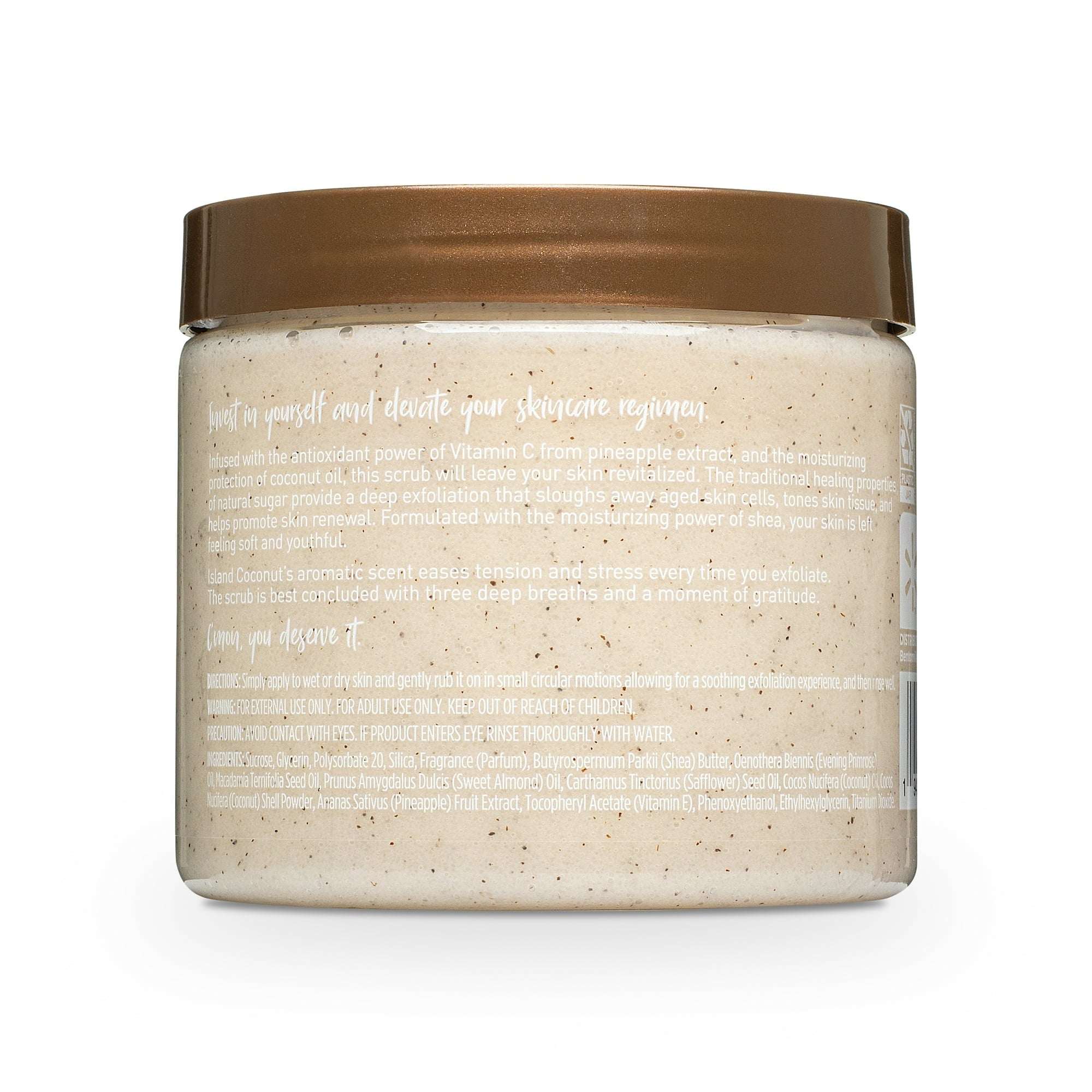 (3 pack)  Shea Sugar Scrub, Island Coconut Scent, 18 oz