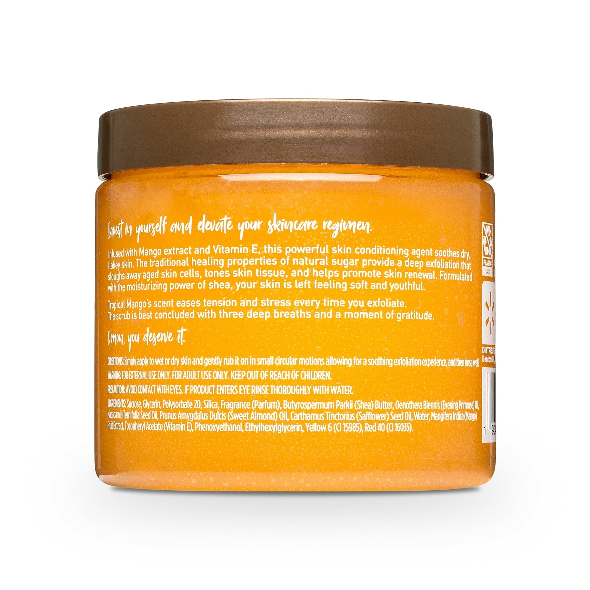 Shea Sugar Scrub, Tropical Mango, 18 oz (3 PACK )