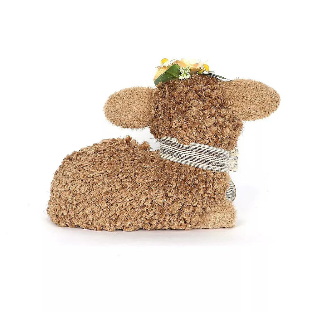 Sheep With Wood Rose Accents Set of 2 - USA MEGA SHOP
