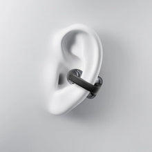 Open-ear true wireless earbud on ear, dark ear-hook design